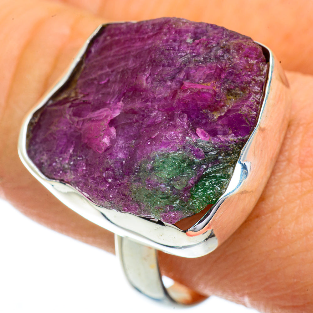 Ruby Zoisite Rings handcrafted by Anasilvercos - RING41840
