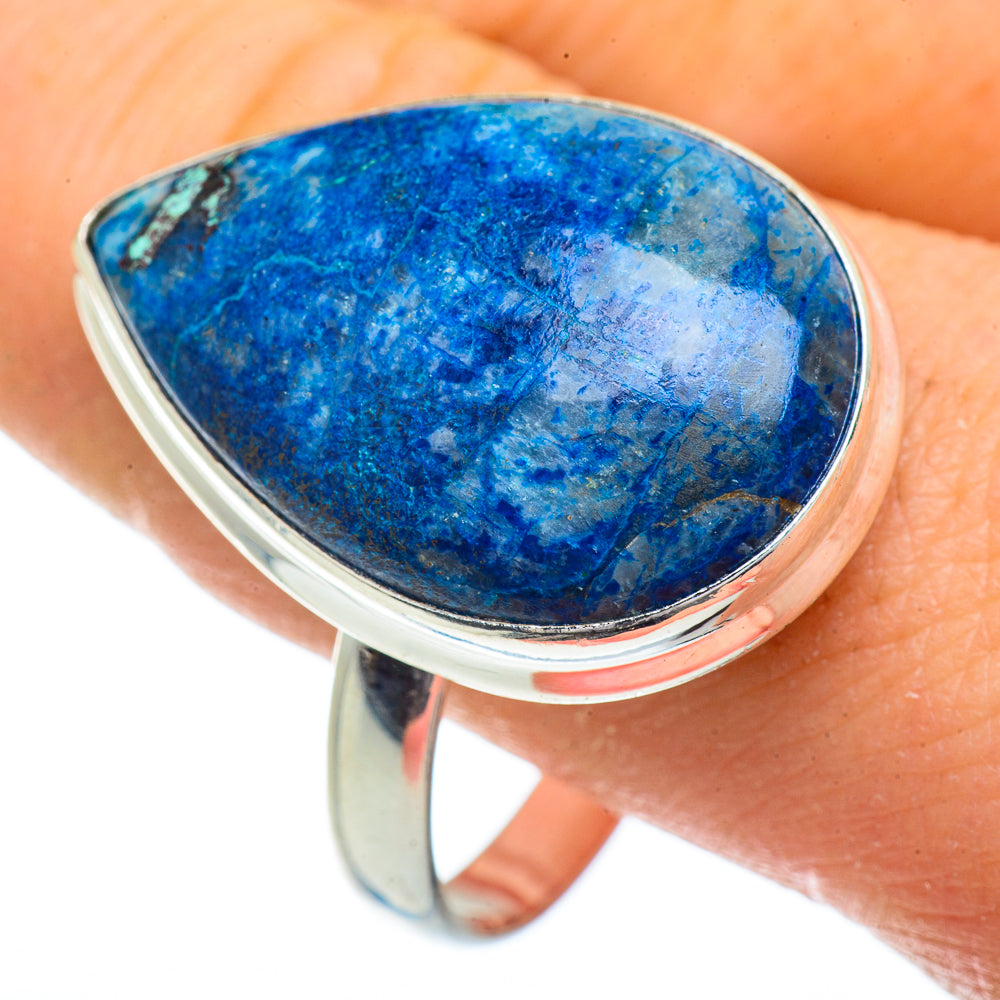 Chrysocolla In Quartz Rings handcrafted by Anasilvercos - RING41966