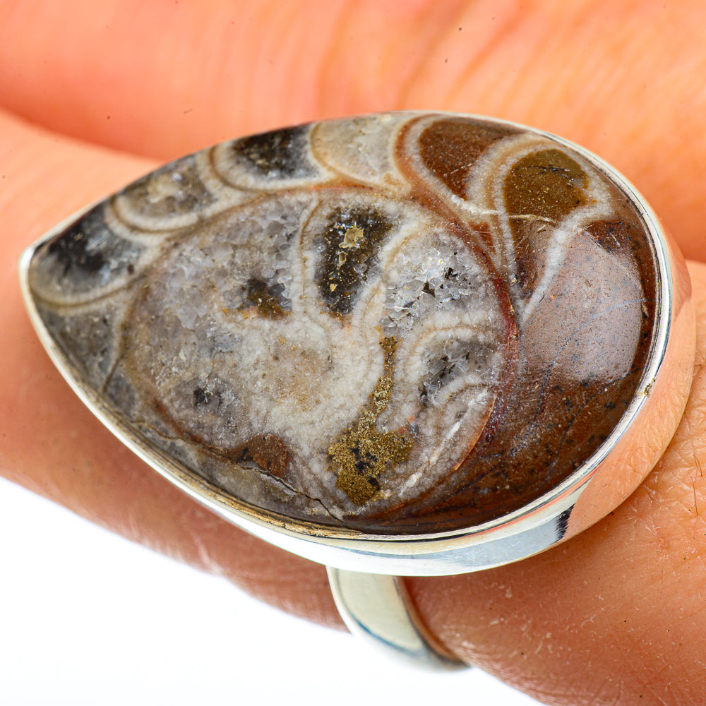 Orthoceras Fossil Rings handcrafted by Anasilvercos - RING41974