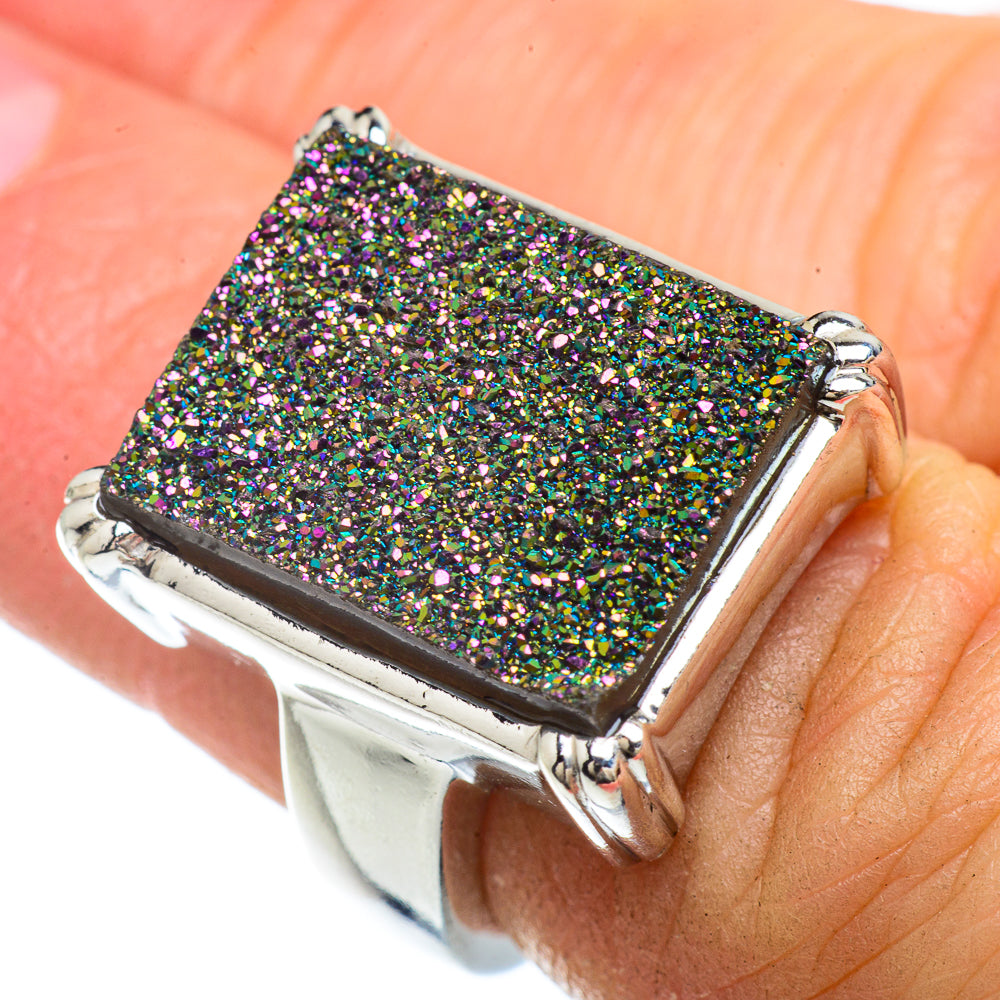 Titanium Druzy Rings handcrafted by Anasilvercos - RING42114