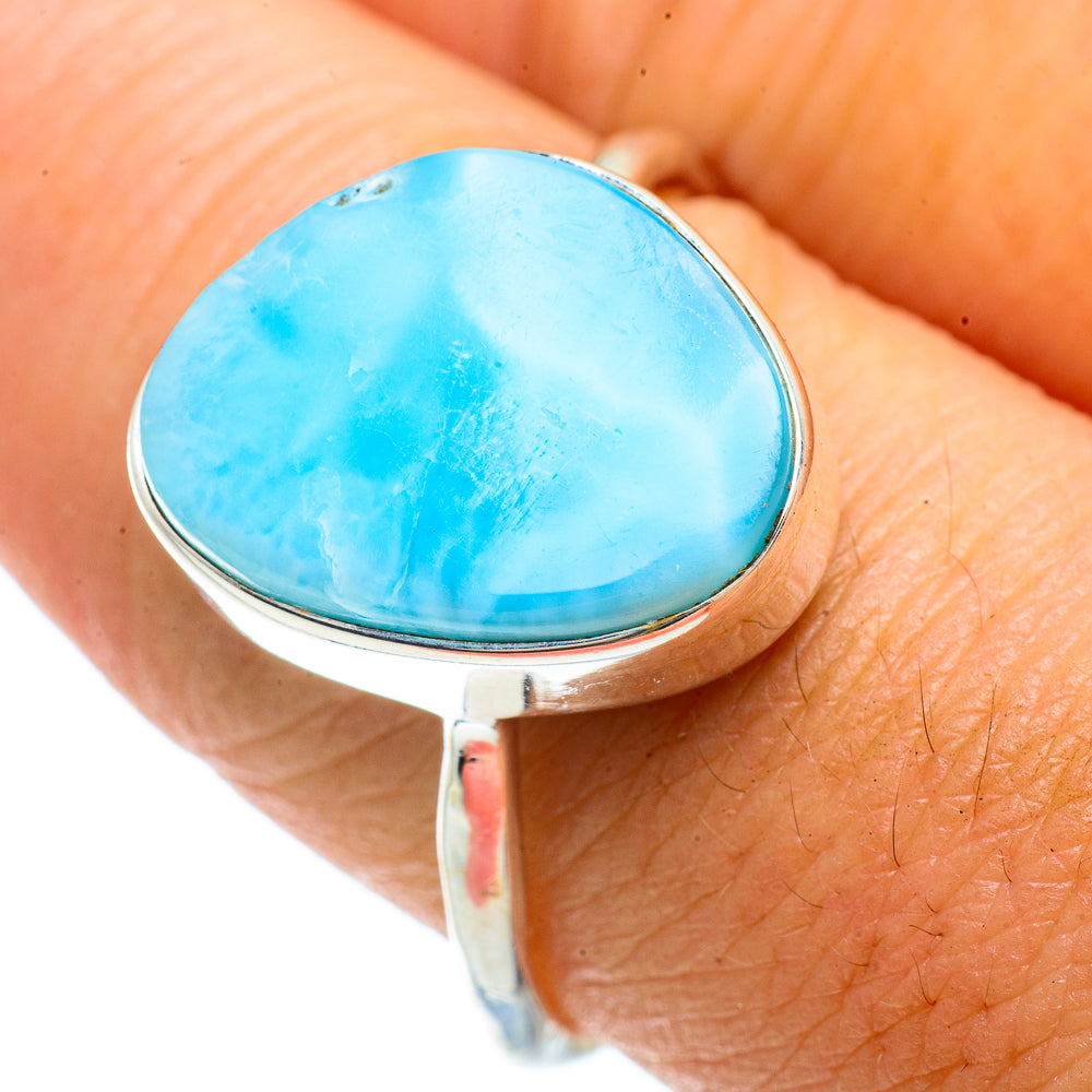 Larimar Rings handcrafted by Anasilvercos - RING42182
