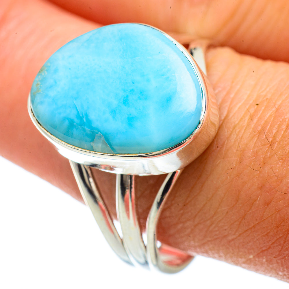 Larimar Rings handcrafted by Anasilvercos - RING42214