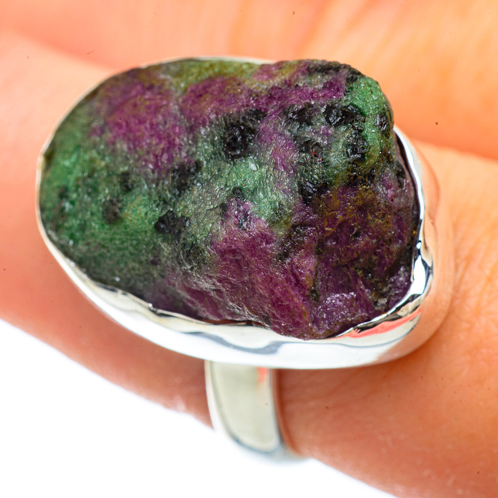 Ruby Zoisite Rings handcrafted by Anasilvercos - RING42268