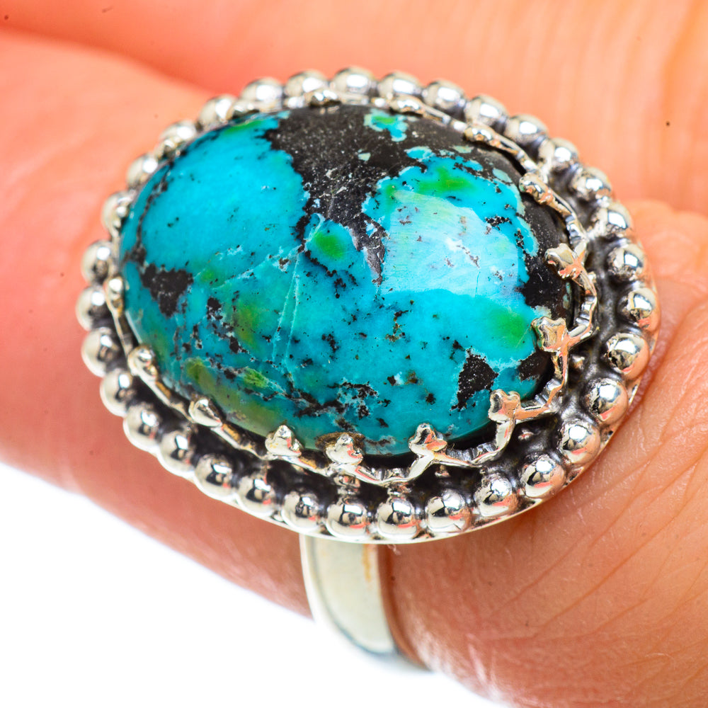 Tibetan Turquoise Rings handcrafted by Anasilvercos - RING42281