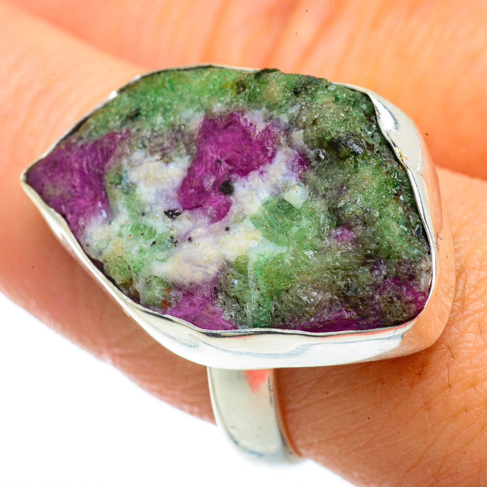 Ruby Zoisite Rings handcrafted by Anasilvercos - RING42339