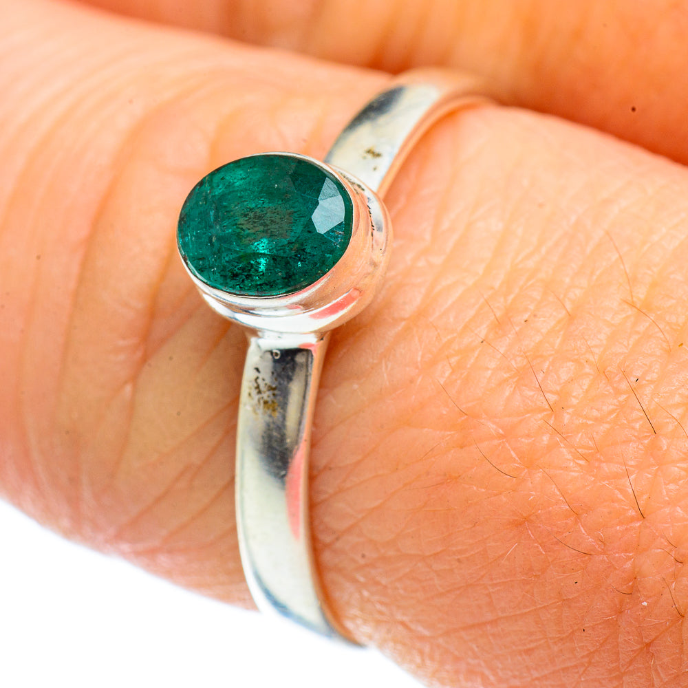 Zambian Emerald Rings handcrafted by Anasilvercos - RING42428