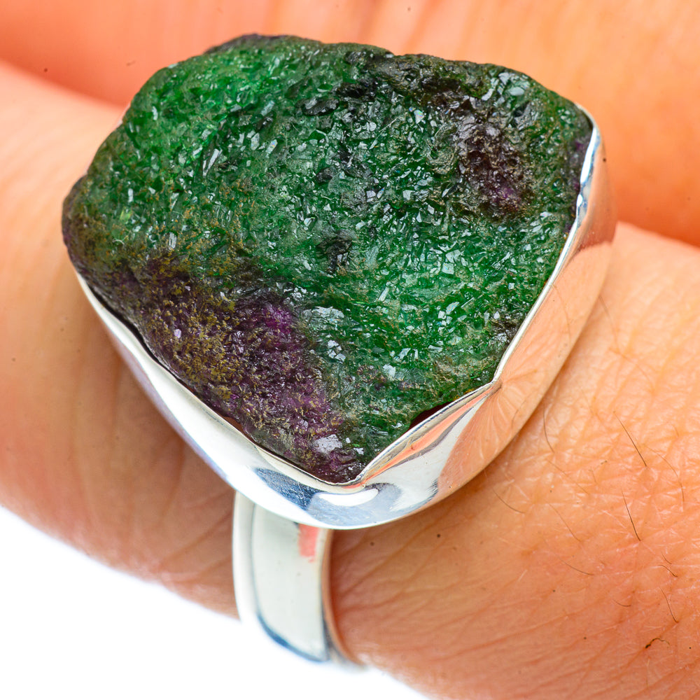 Ruby Zoisite Rings handcrafted by Anasilvercos - RING42500
