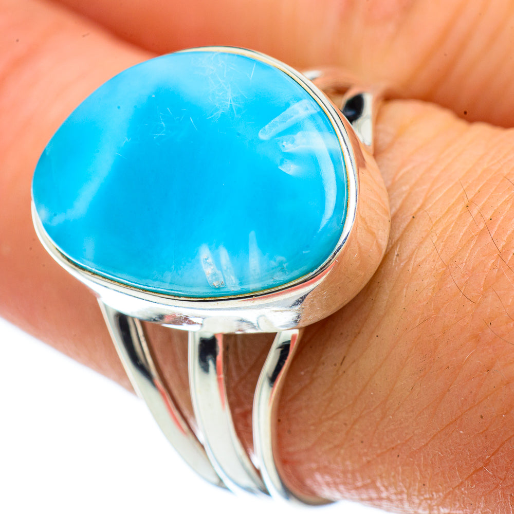 Larimar Rings handcrafted by Anasilvercos - RING42641