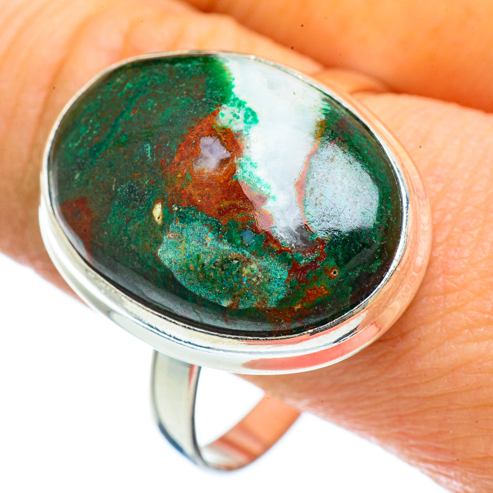 Chrysocolla Rings handcrafted by Anasilvercos - RING42692