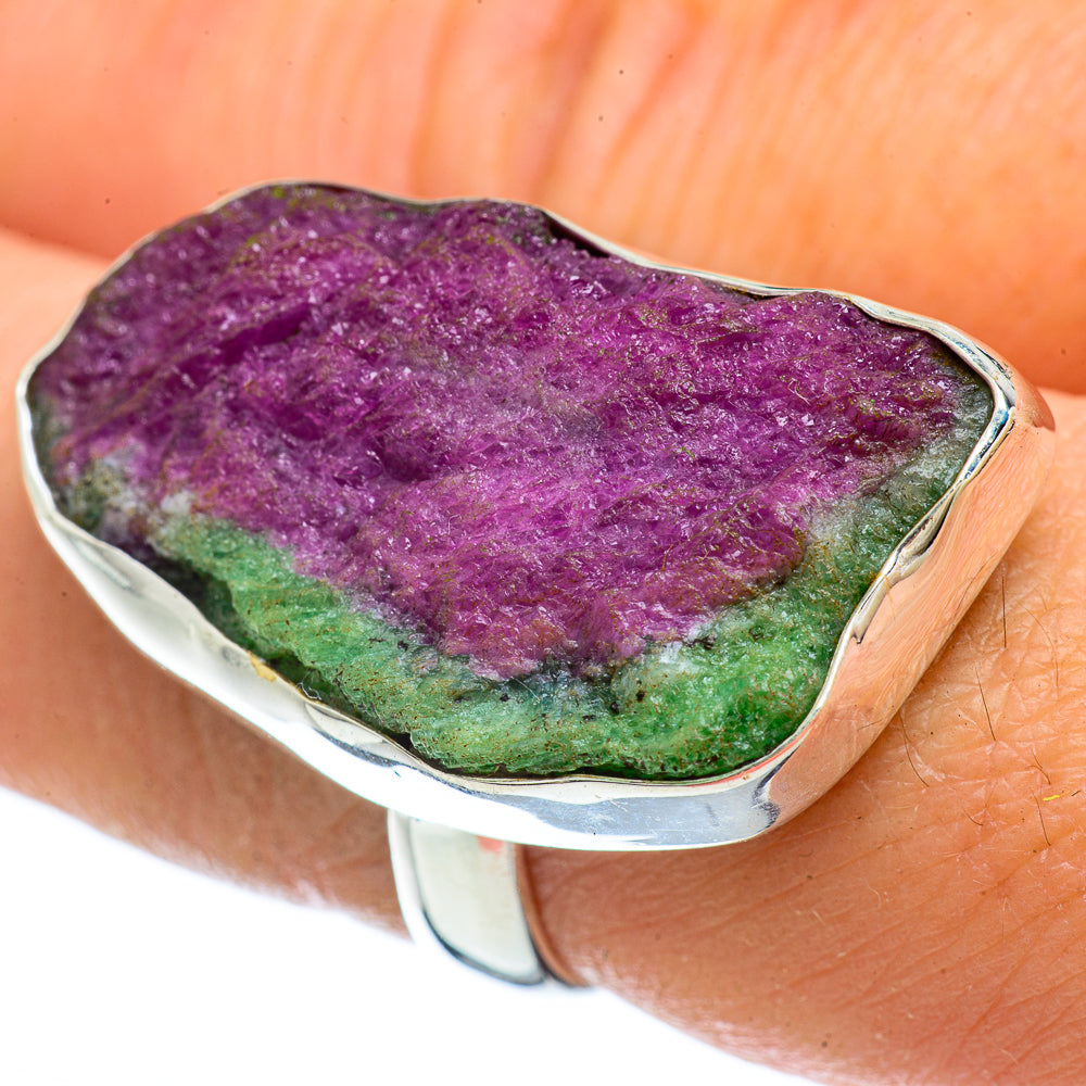 Ruby Zoisite Rings handcrafted by Anasilvercos - RING42725