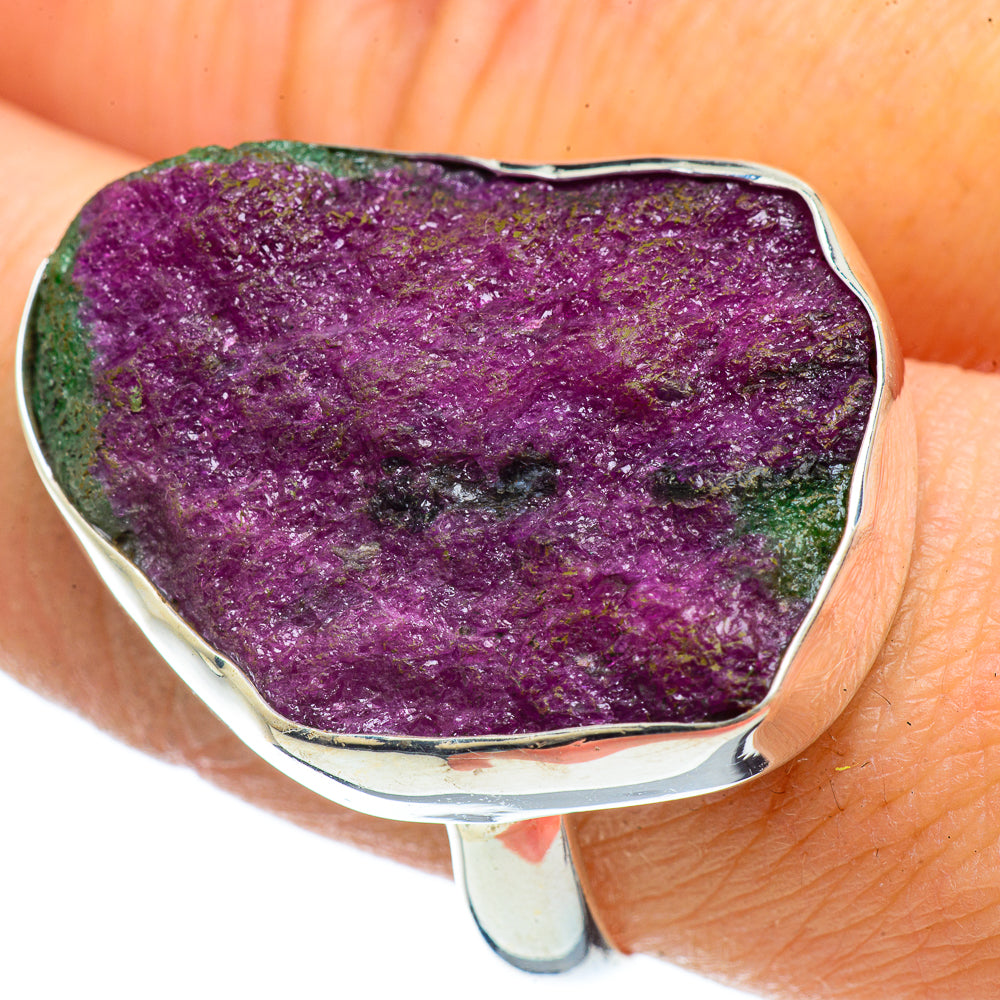 Ruby Zoisite Rings handcrafted by Anasilvercos - RING42726