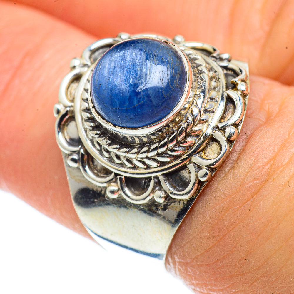 Blue Fluorite Rings handcrafted by Anasilvercos - RING42844