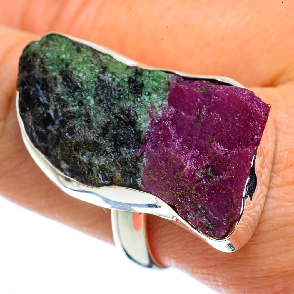 Ruby Zoisite Rings handcrafted by Anasilvercos - RING42975