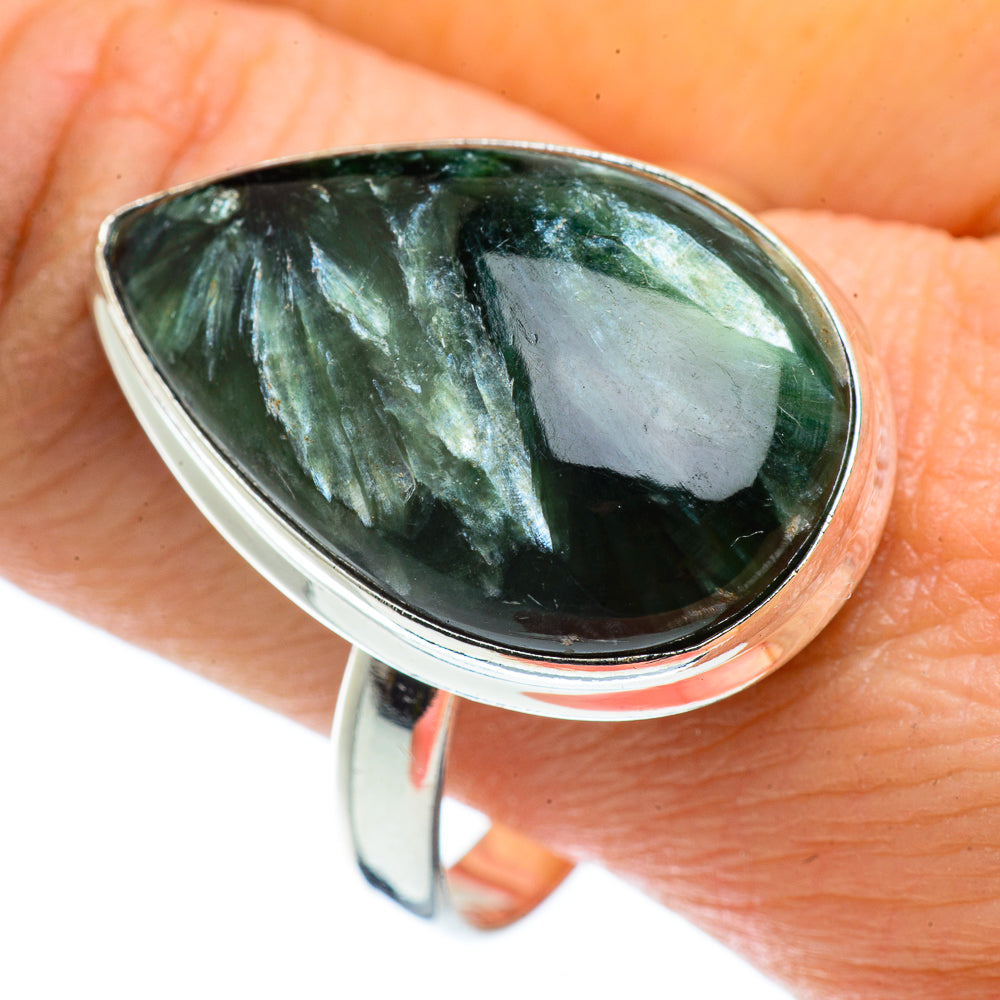 Seraphinite Rings handcrafted by Anasilvercos - RING43021