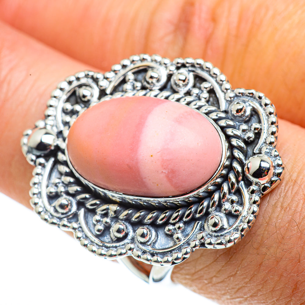 Pink Opal Rings handcrafted by Anasilvercos - RING43185