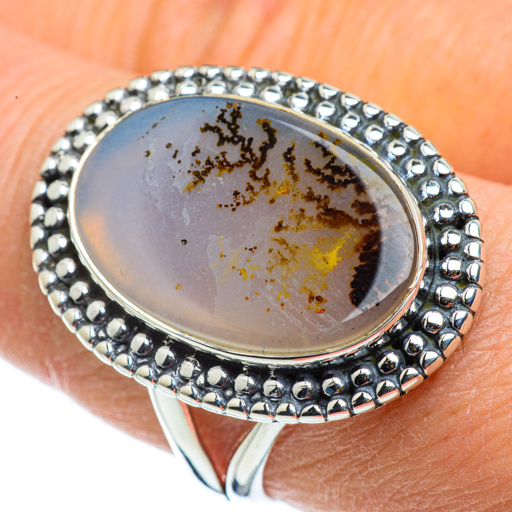 Scenic Dendritic Agate Rings handcrafted by Anasilvercos - RING43192