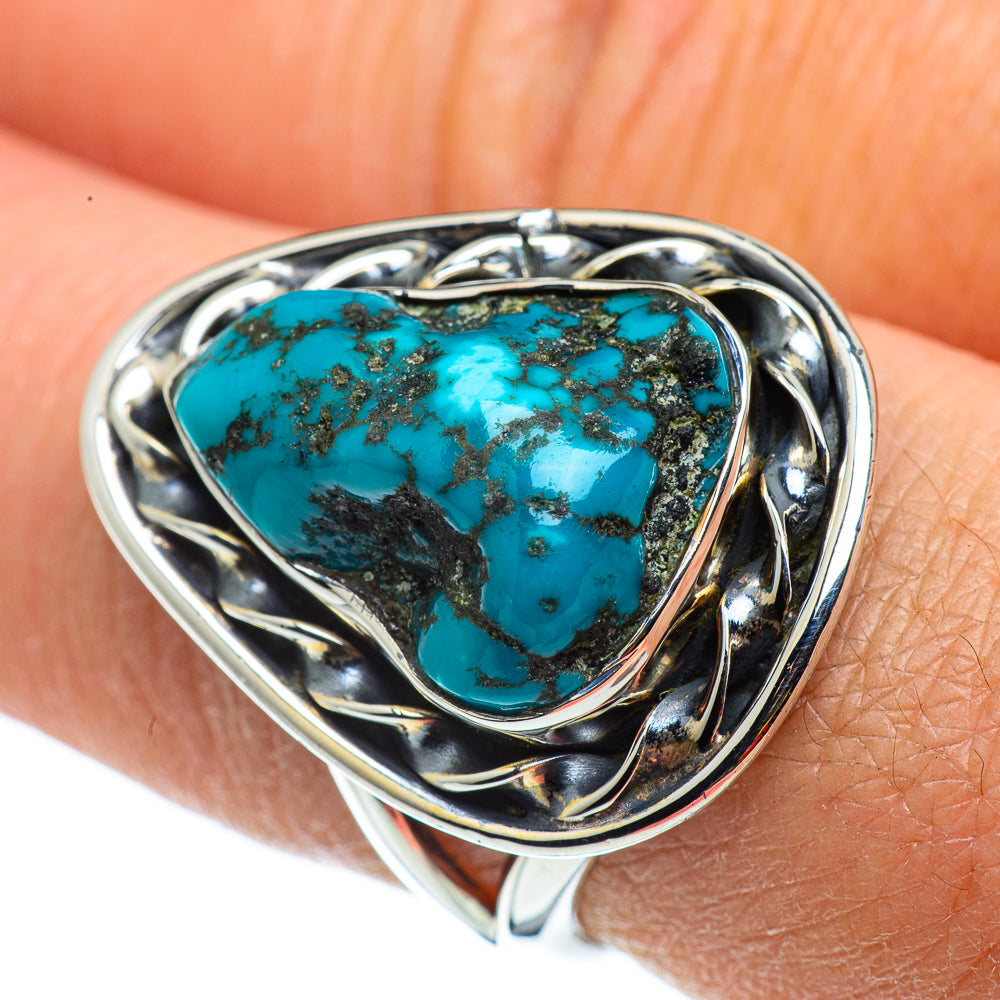 Tibetan Turquoise Rings handcrafted by Anasilvercos - RING43247