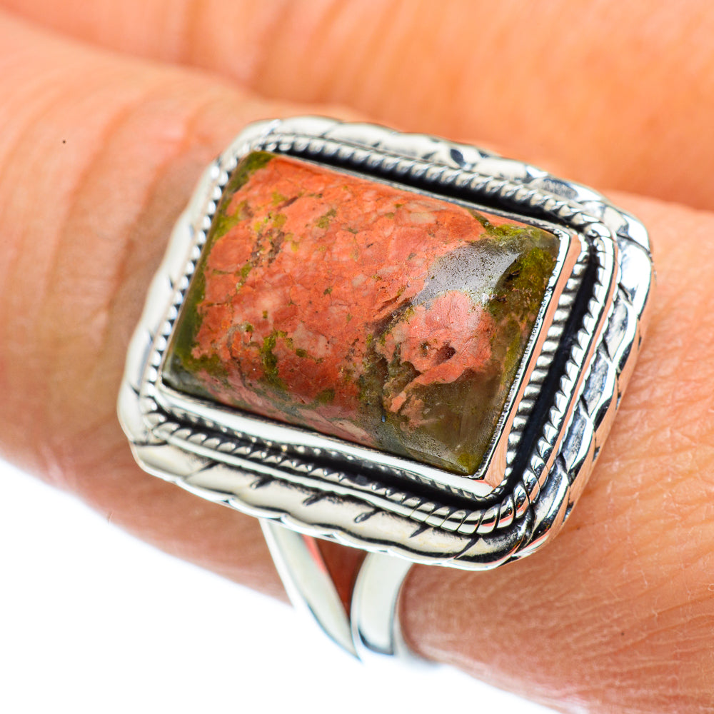 Unakite Rings handcrafted by Anasilvercos - RING43258