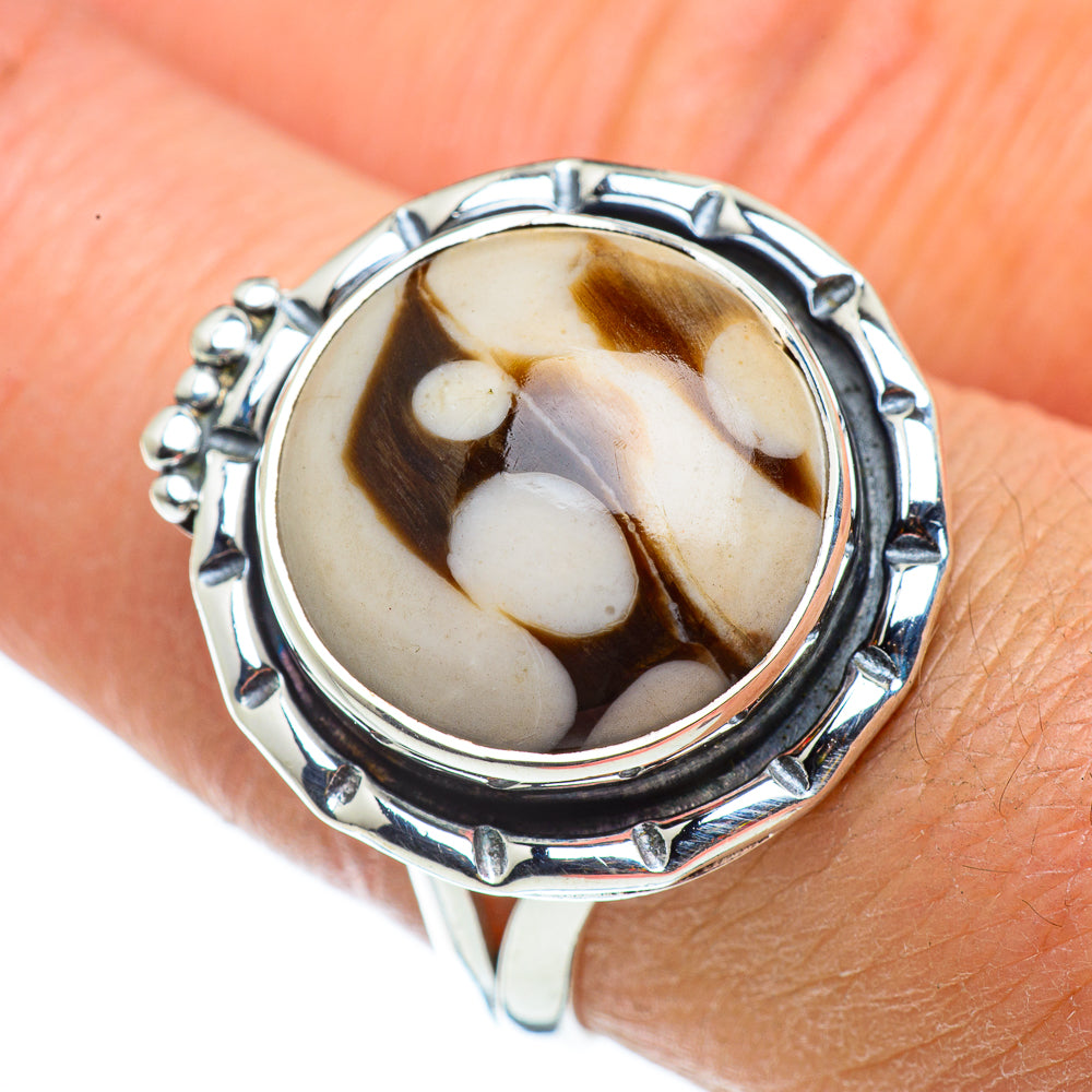 Peanut Wood Jasper Rings handcrafted by Anasilvercos - RING43306