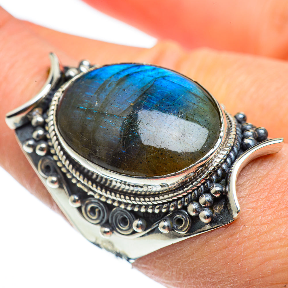 Labradorite Rings handcrafted by Anasilvercos - RING43389