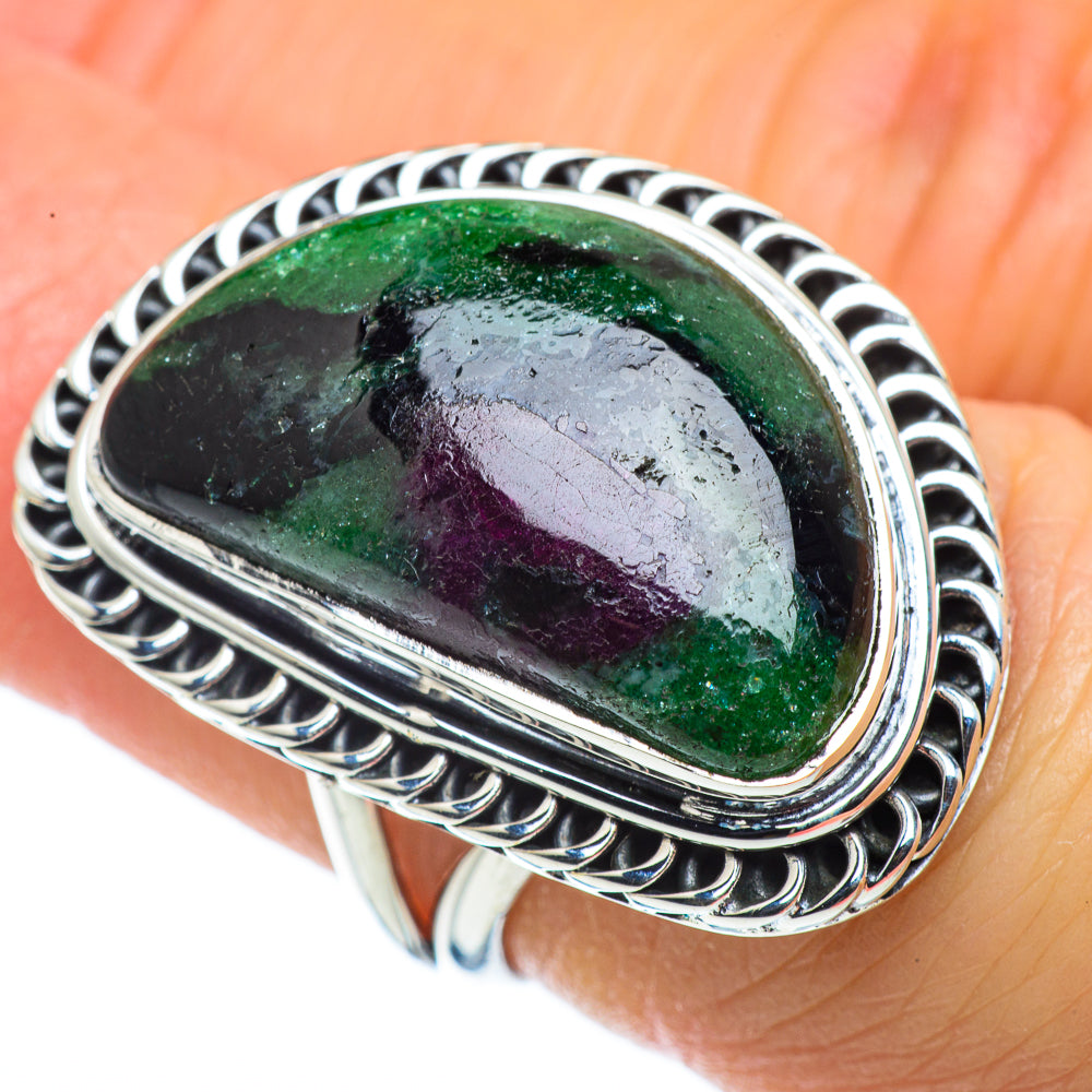 Ruby Zoisite Rings handcrafted by Anasilvercos - RING43526