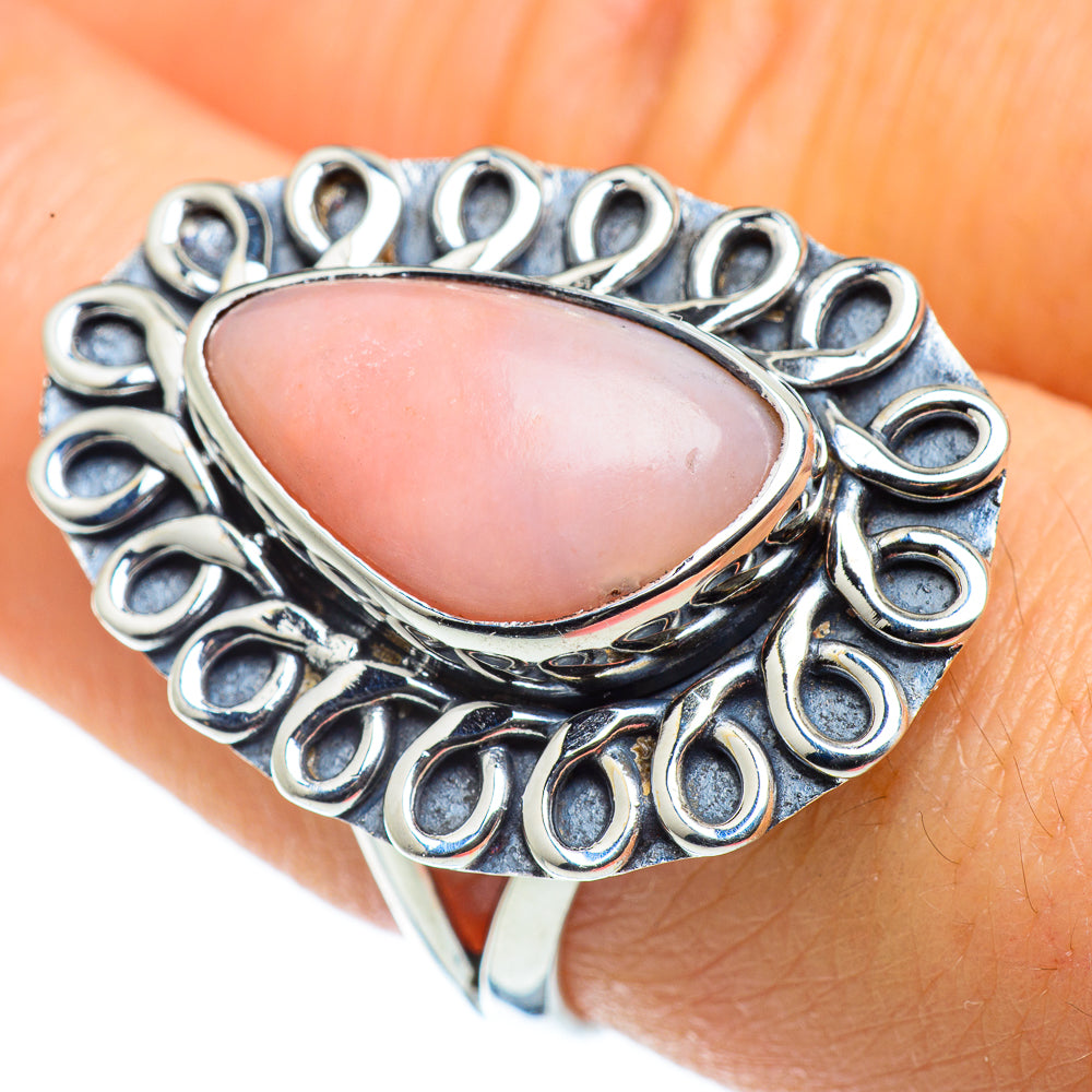 Pink Opal Rings handcrafted by Anasilvercos - RING43533