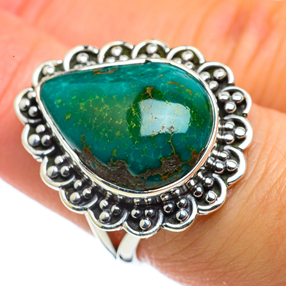 Tibetan Turquoise Rings handcrafted by Anasilvercos - RING43581