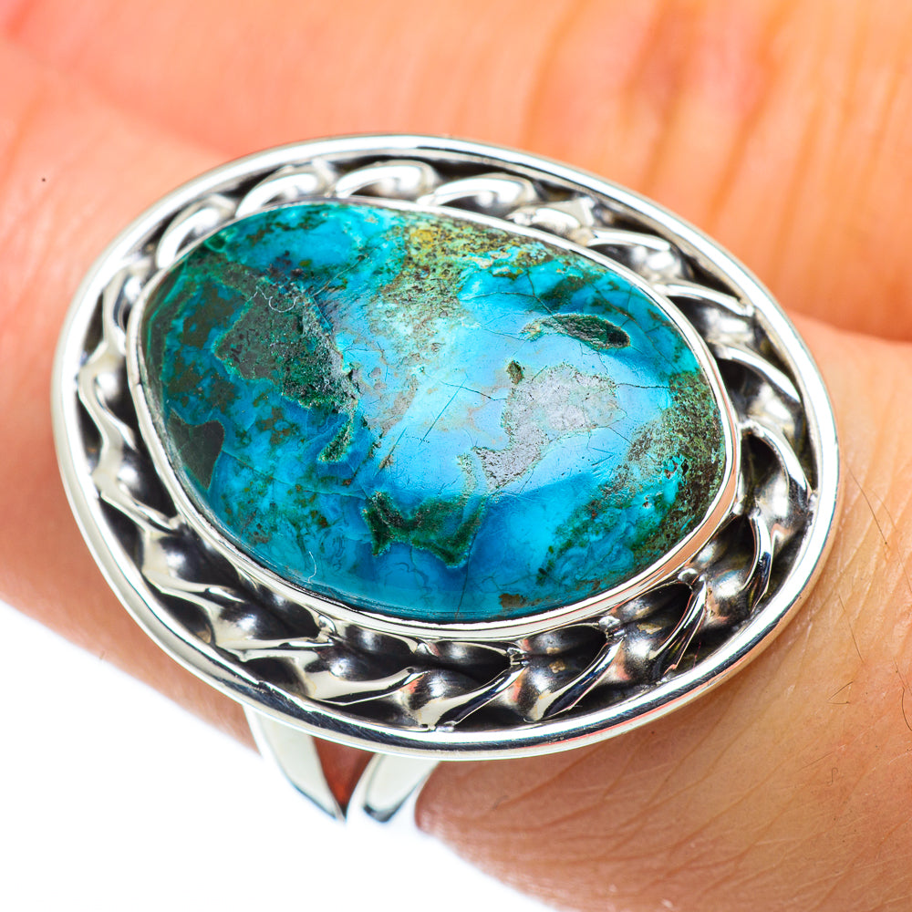 Chrysocolla Rings handcrafted by Anasilvercos - RING43599