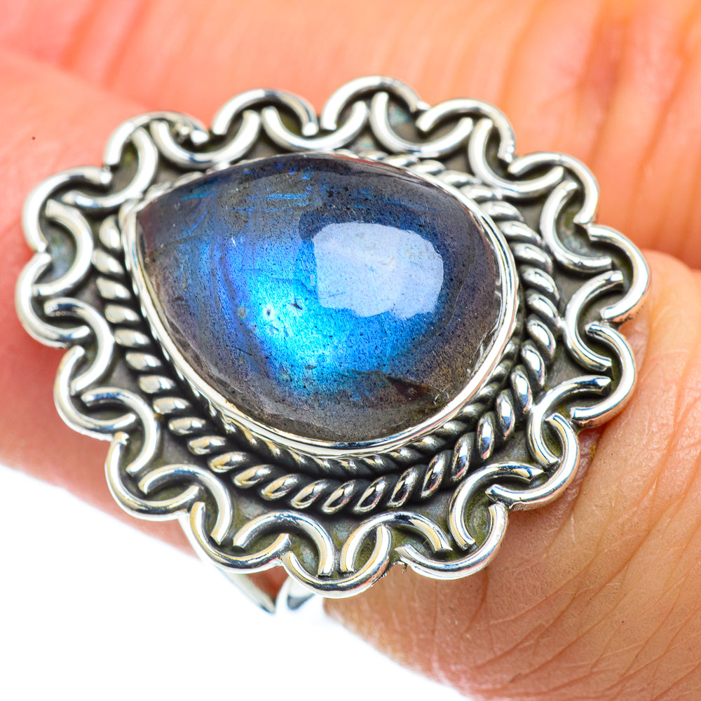 Labradorite Rings handcrafted by Anasilvercos - RING43600