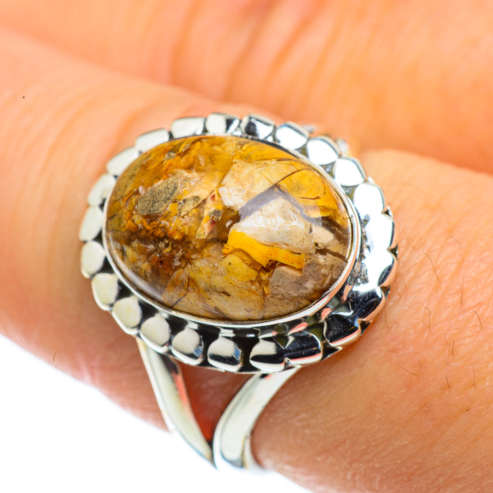 Brecciated Mookaite Rings handcrafted by Anasilvercos - RING43633