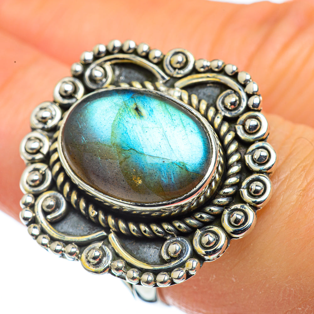 Labradorite Rings handcrafted by Anasilvercos - RING43647