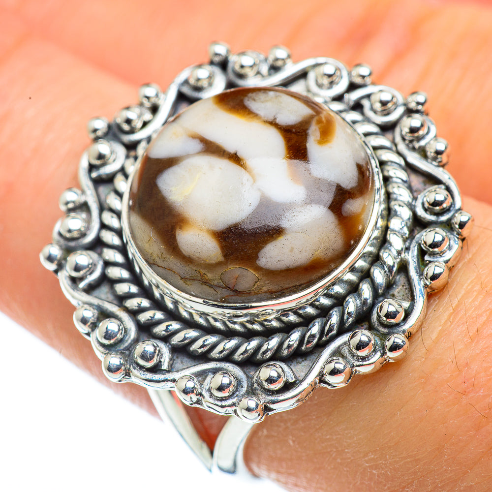 Peanut Wood Jasper Rings handcrafted by Anasilvercos - RING43675