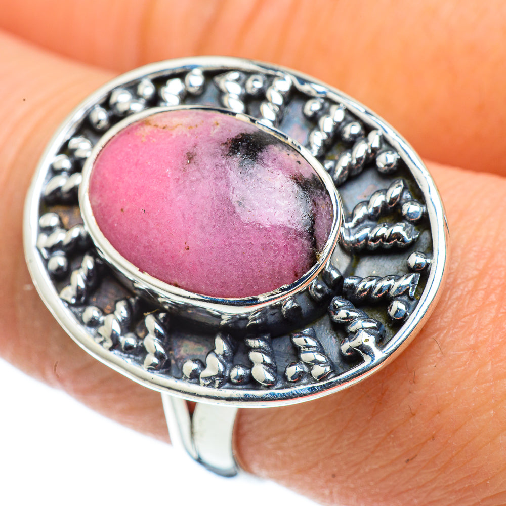 Rhodonite Rings handcrafted by Anasilvercos - RING43725