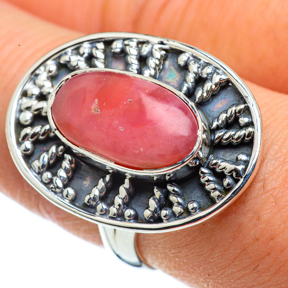 Pink Opal Rings handcrafted by Anasilvercos - RING43749