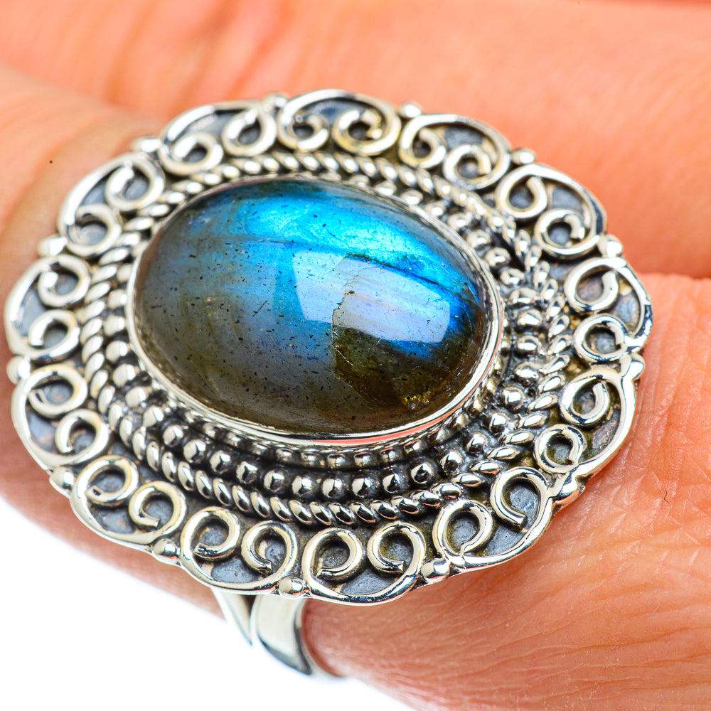 Labradorite Rings handcrafted by Anasilvercos - RING43765