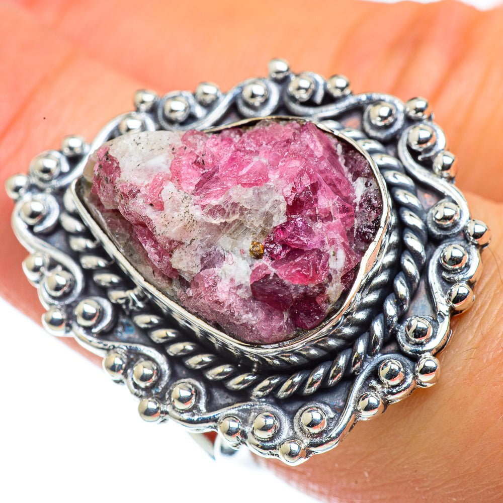 Pink Tourmaline In Quartz Rings handcrafted by Anasilvercos - RING43820