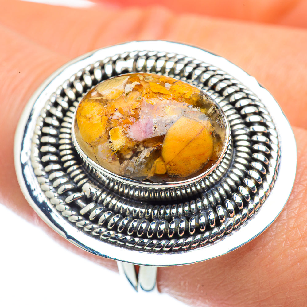 Brecciated Mookaite Rings handcrafted by Anasilvercos - RING43845