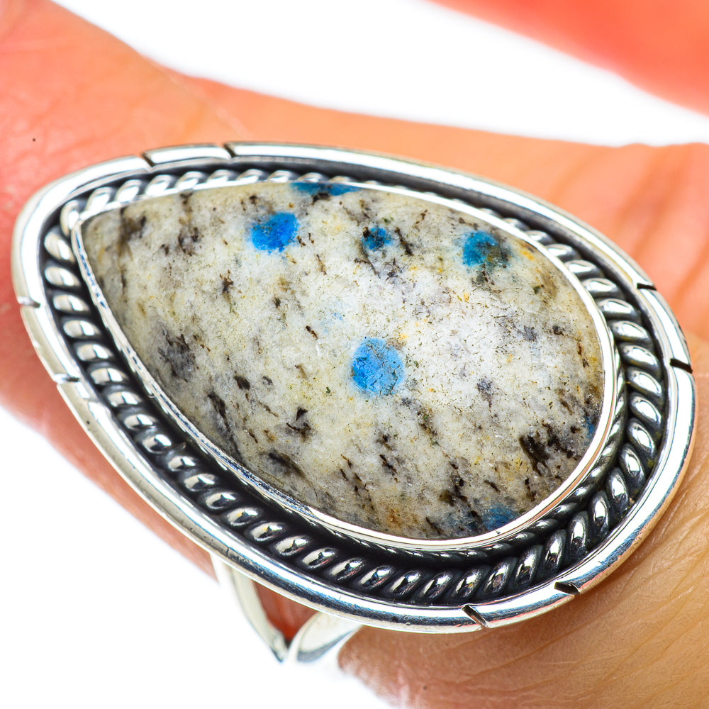 K2 Blue Azurite Rings handcrafted by Anasilvercos - RING43856