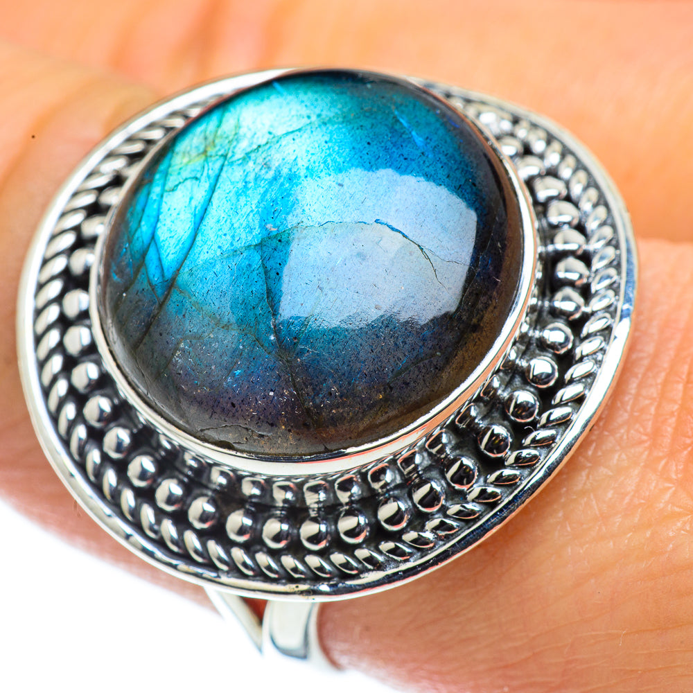 Labradorite Rings handcrafted by Anasilvercos - RING43858