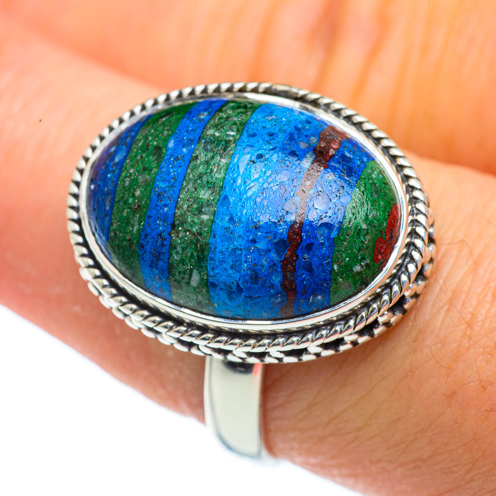 Rainbow Calsilica Rings handcrafted by Anasilvercos - RING43893