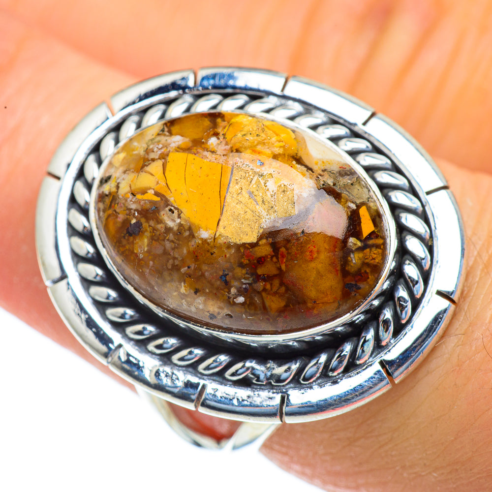 Brecciated Mookaite Rings handcrafted by Anasilvercos - RING43900