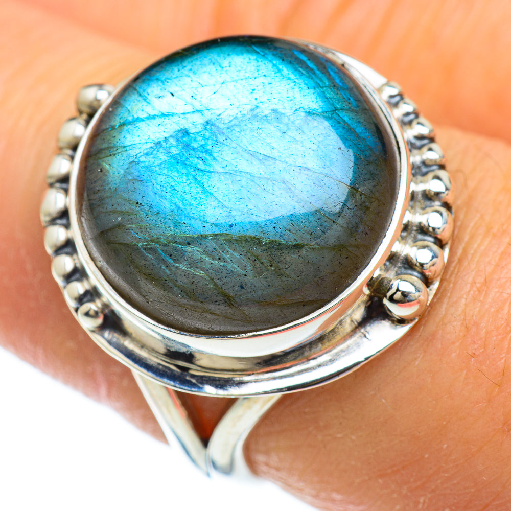 Labradorite Rings handcrafted by Anasilvercos - RING43943