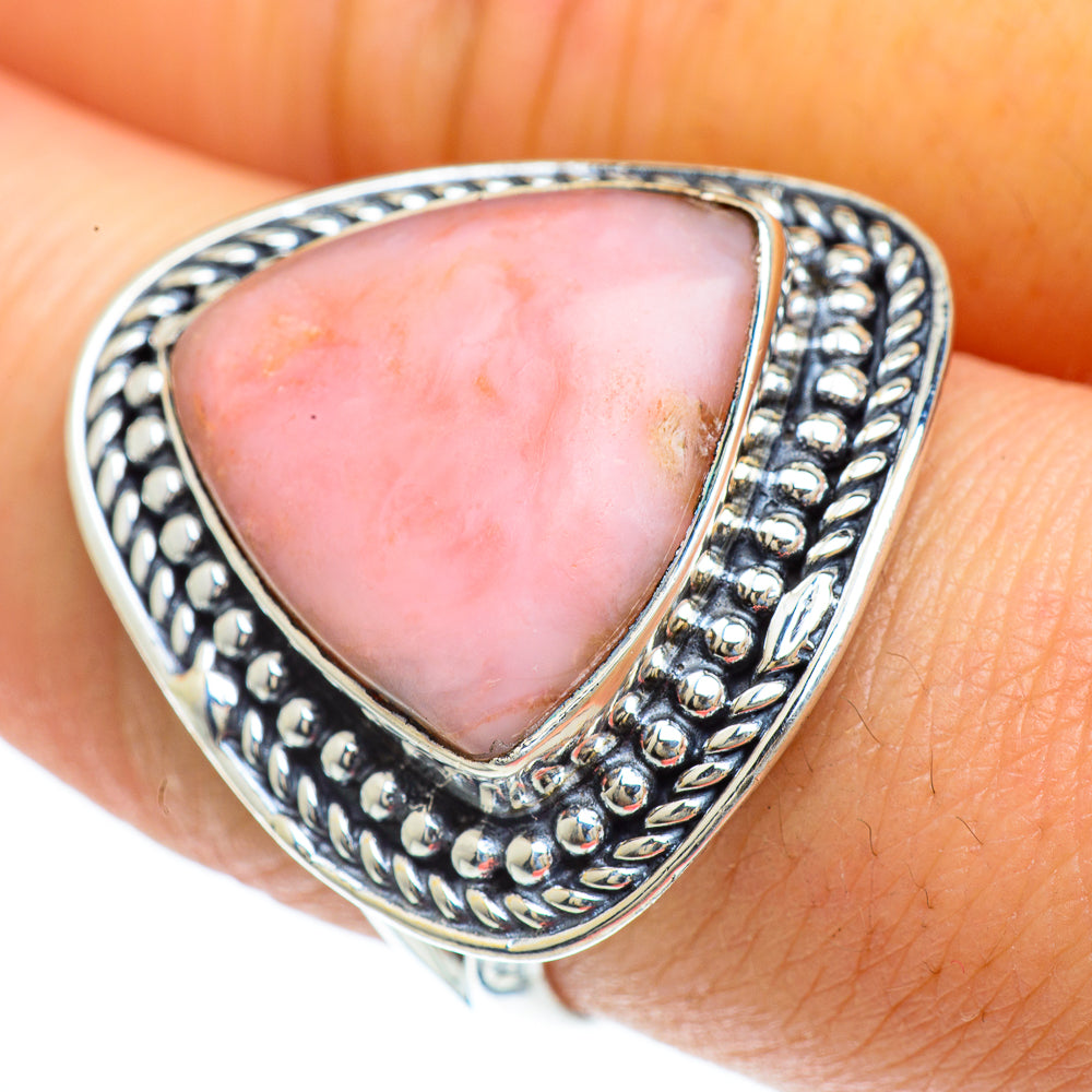 Pink Opal Rings handcrafted by Anasilvercos - RING43979