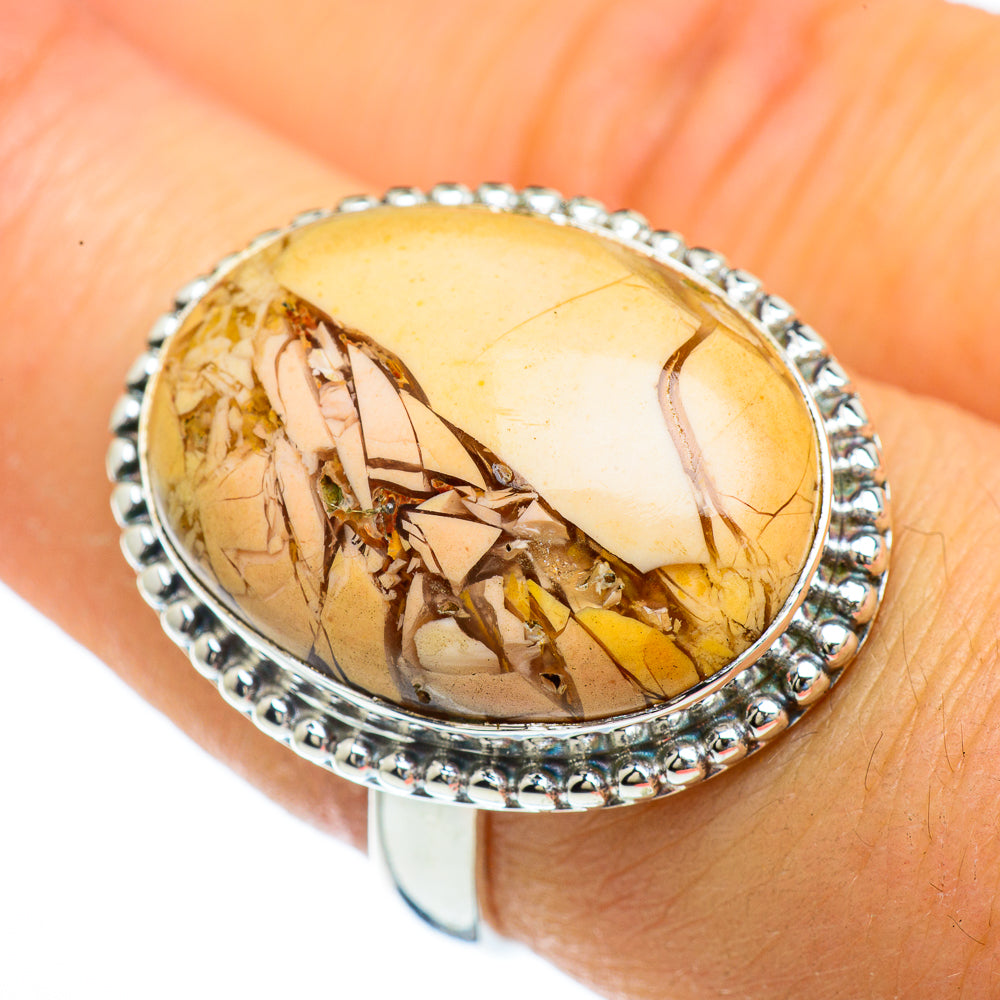 Brecciated Mookaite Rings handcrafted by Anasilvercos - RING44001