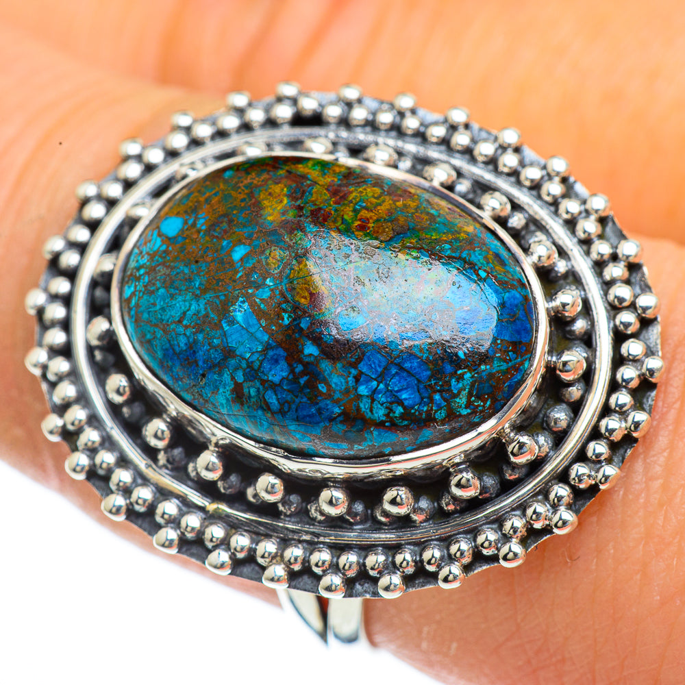 Chrysocolla Rings handcrafted by Anasilvercos - RING44012