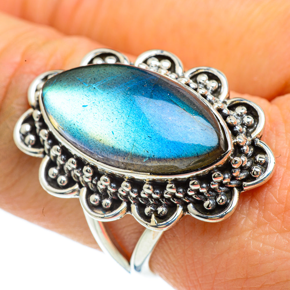 Labradorite Rings handcrafted by Anasilvercos - RING44015