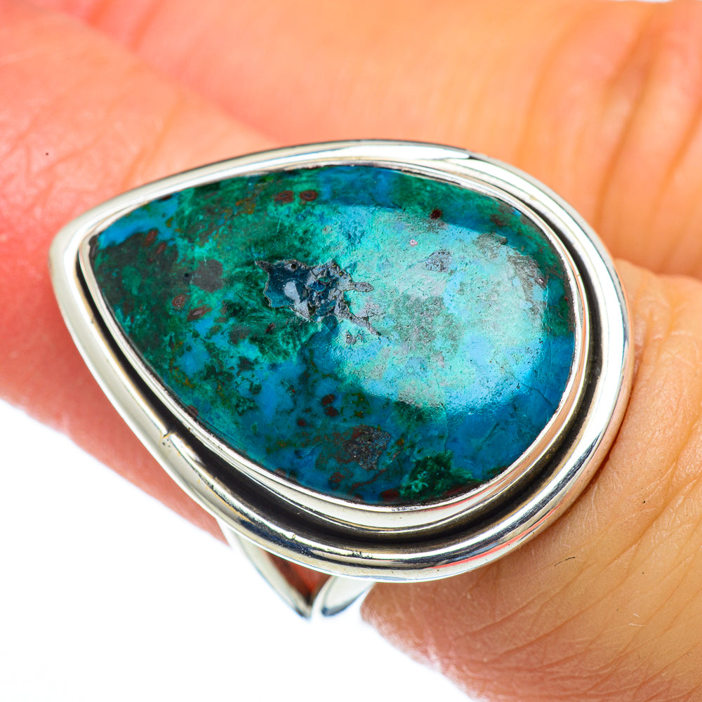 Chrysocolla Rings handcrafted by Anasilvercos - RING44091