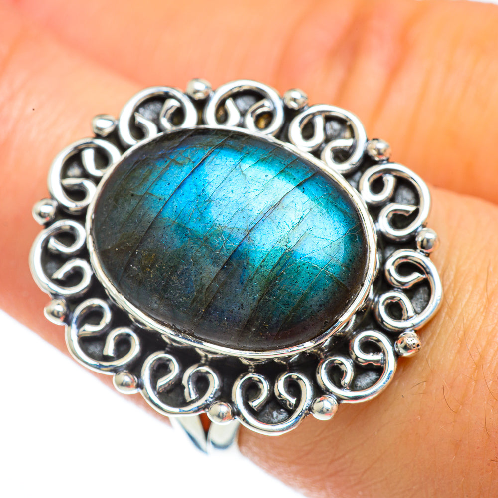 Labradorite Rings handcrafted by Anasilvercos - RING44092