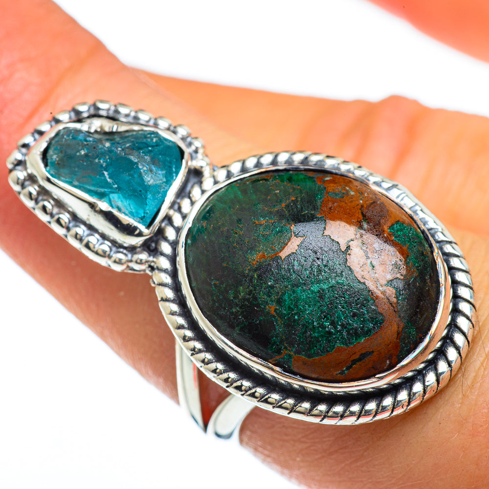 Chrysocolla Rings handcrafted by Anasilvercos - RING44127