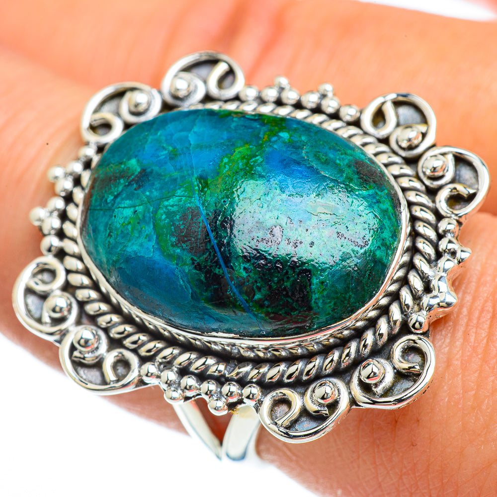 Chrysocolla Rings handcrafted by Anasilvercos - RING44194